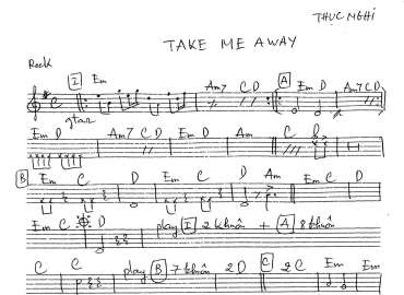 Take Me Away sheet