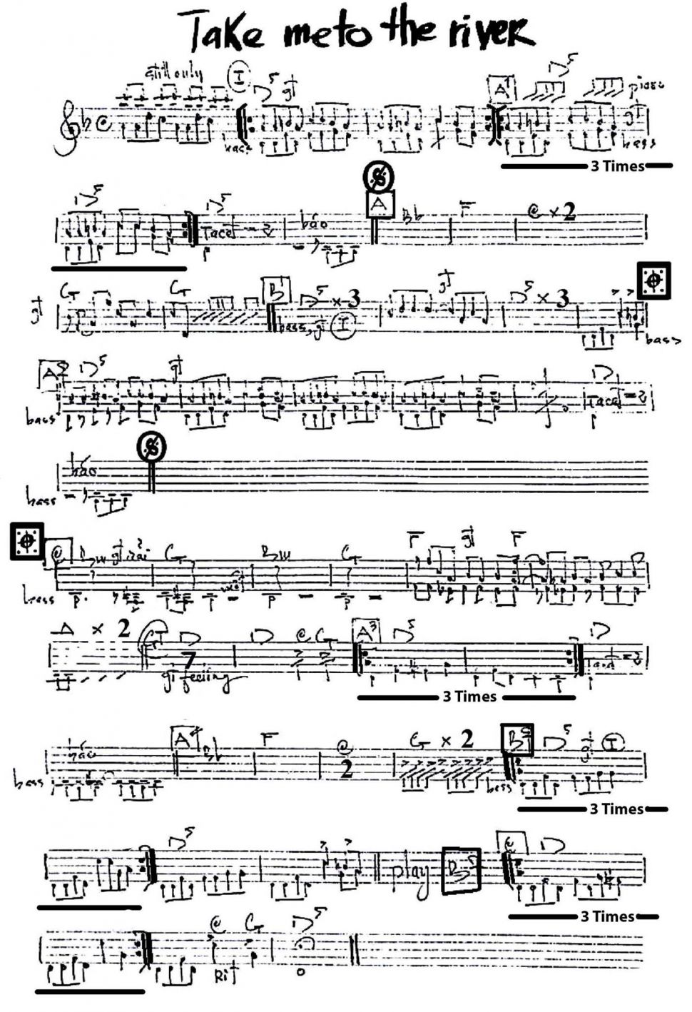 Take Meto The River sheet