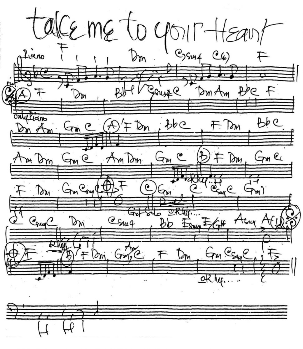 Take To Your Heart sheet