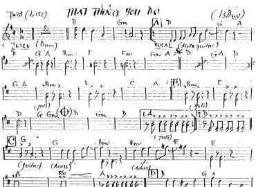 That Thing You Do sheet