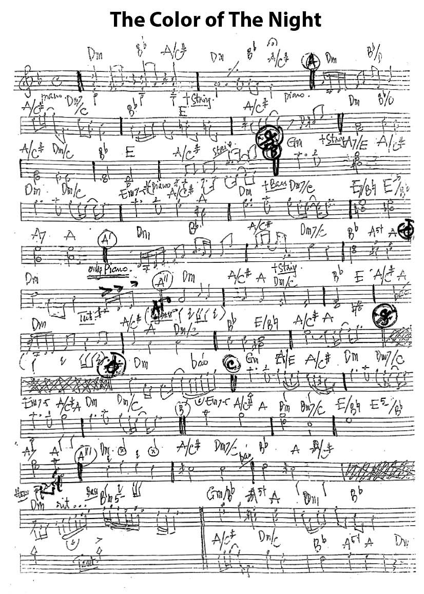 The Color Of The Night sheet