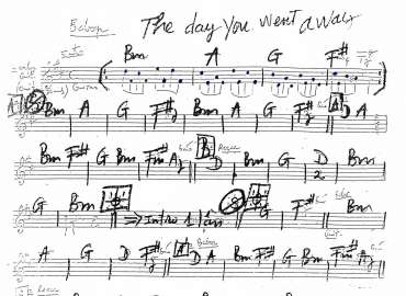 The Day You Went Away sheet