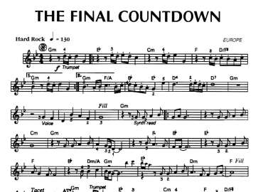 The Final Countdown sheet