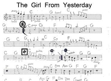 The Girl From Yesterday sheet
