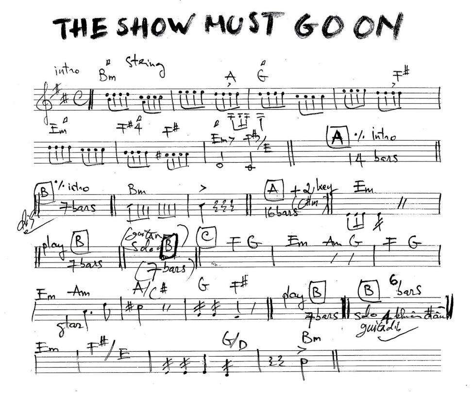 The Show Must Goon sheet