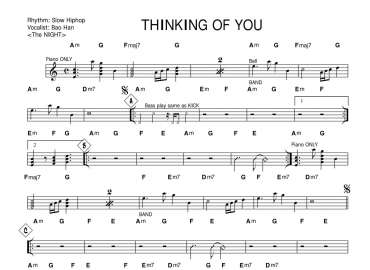 Thinking Of You sheet