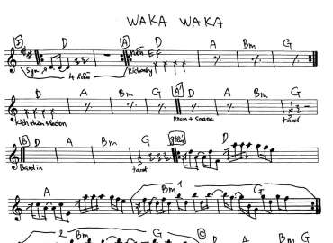Waka Waka sheet