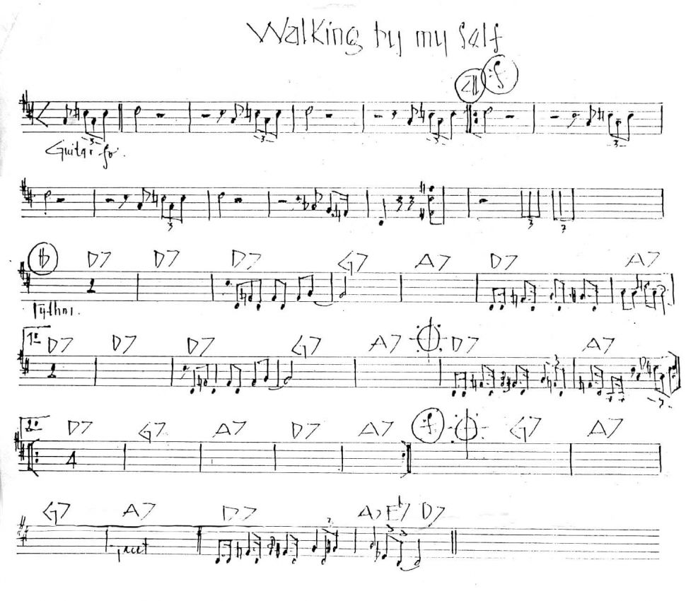 Walking By My Self sheet