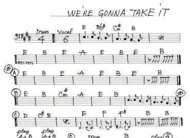 We're Gonna Take It sheet