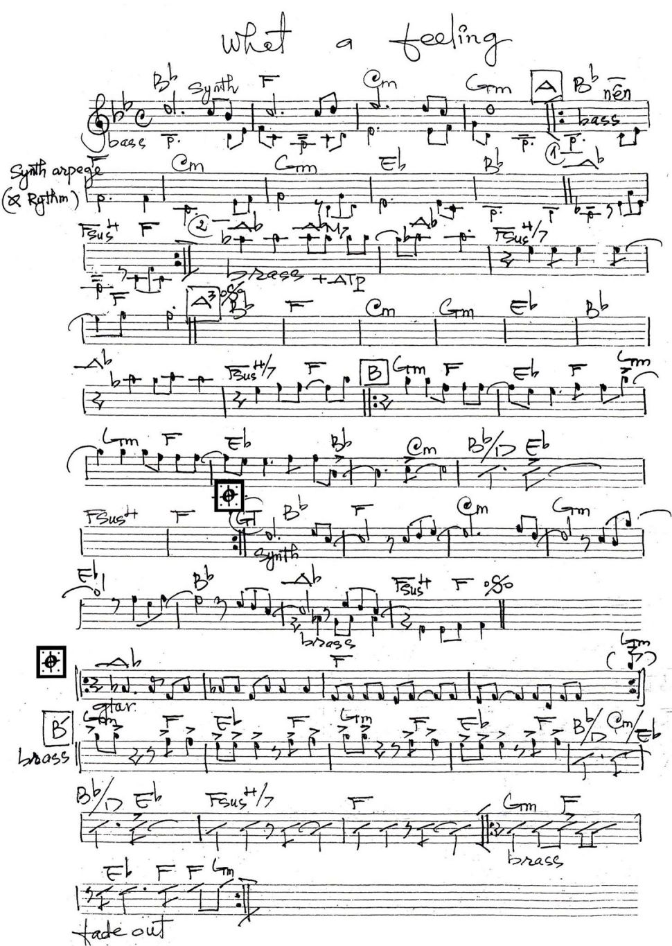 What A Feeling sheet