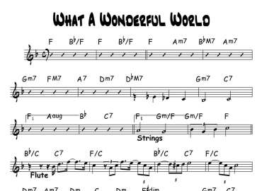 What A Wonderful World sheet