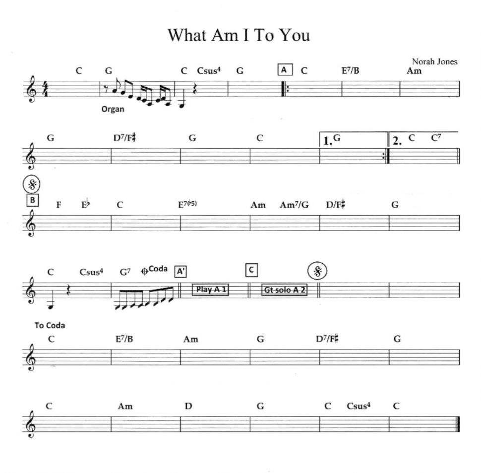 What Am I To You sheet