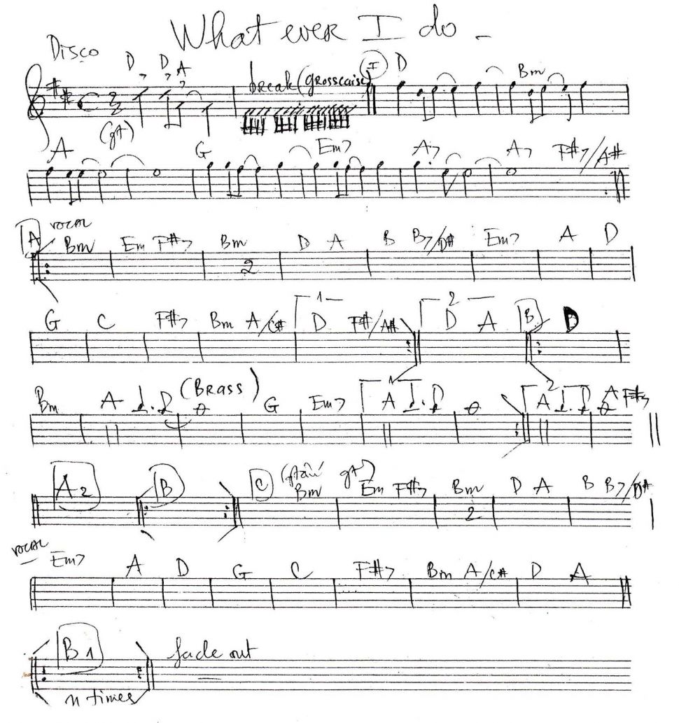 What Ever I Do sheet