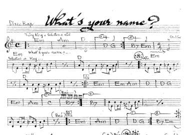 What's Your Name? sheet