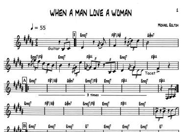 When A Man Love A Woman sheet