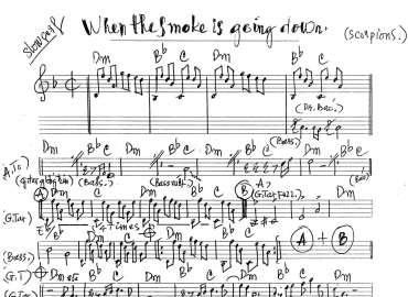 When The Smoke Is Going Down sheet