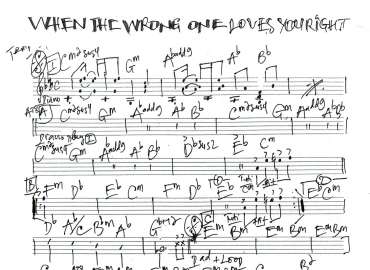 When The Wrong One Loves You Right sheet