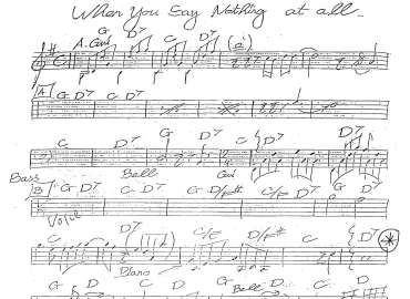 When You Say Nothing At All sheet