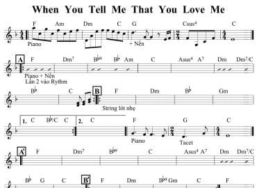 When You Tell Me That You Love Me sheet
