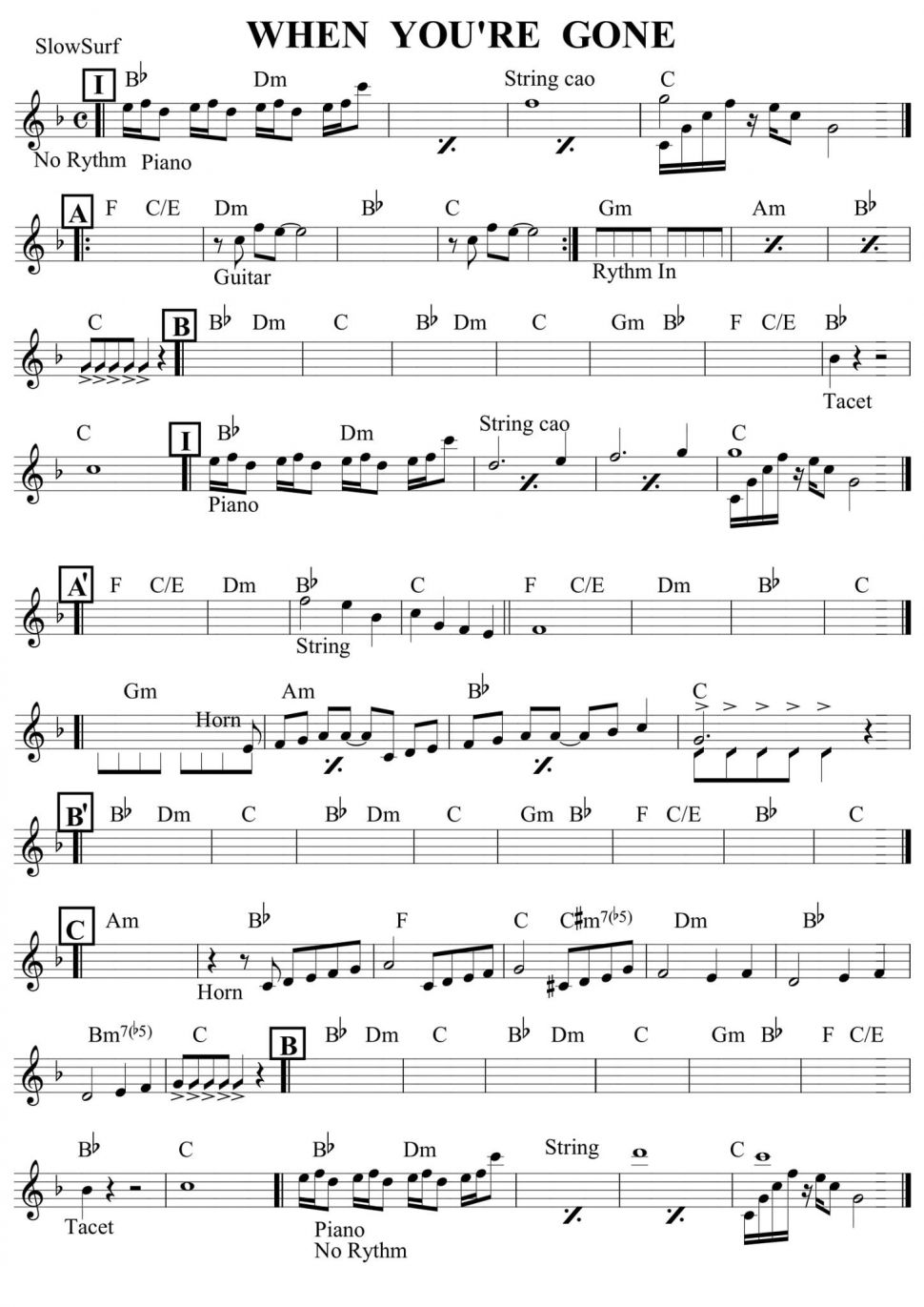 When You're Gone sheet 