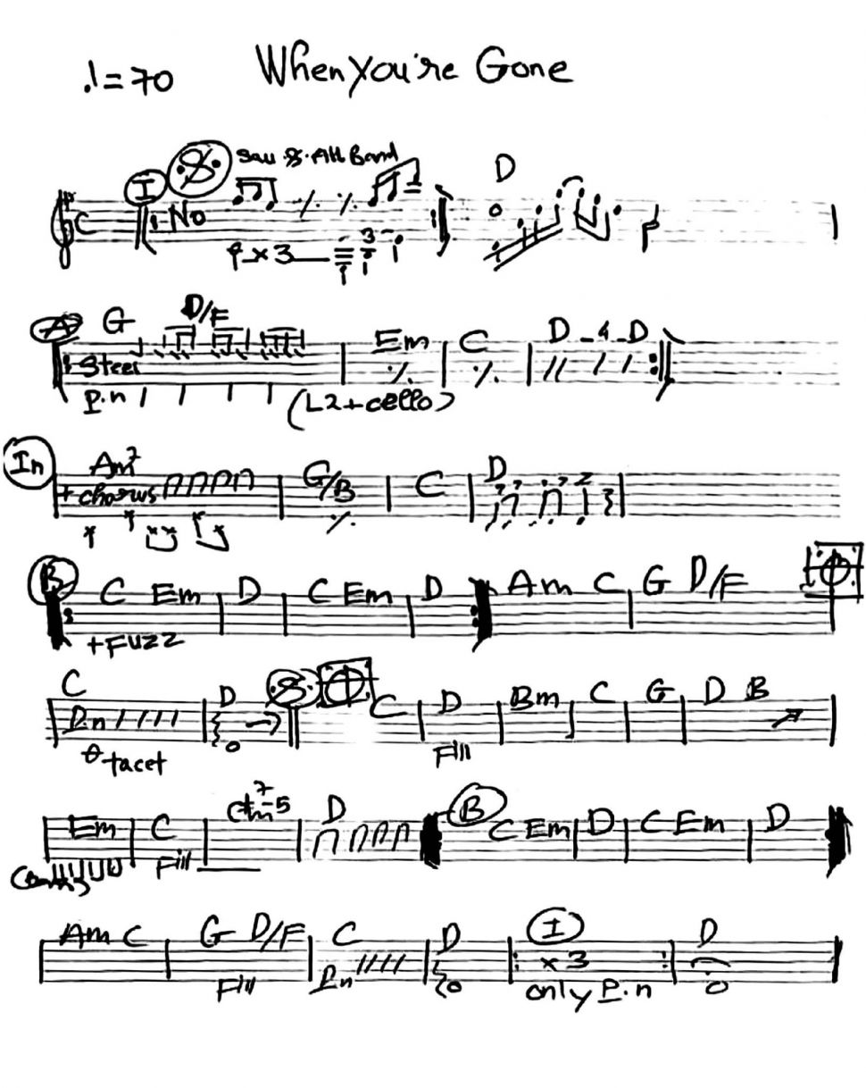 When You're Gone sheet