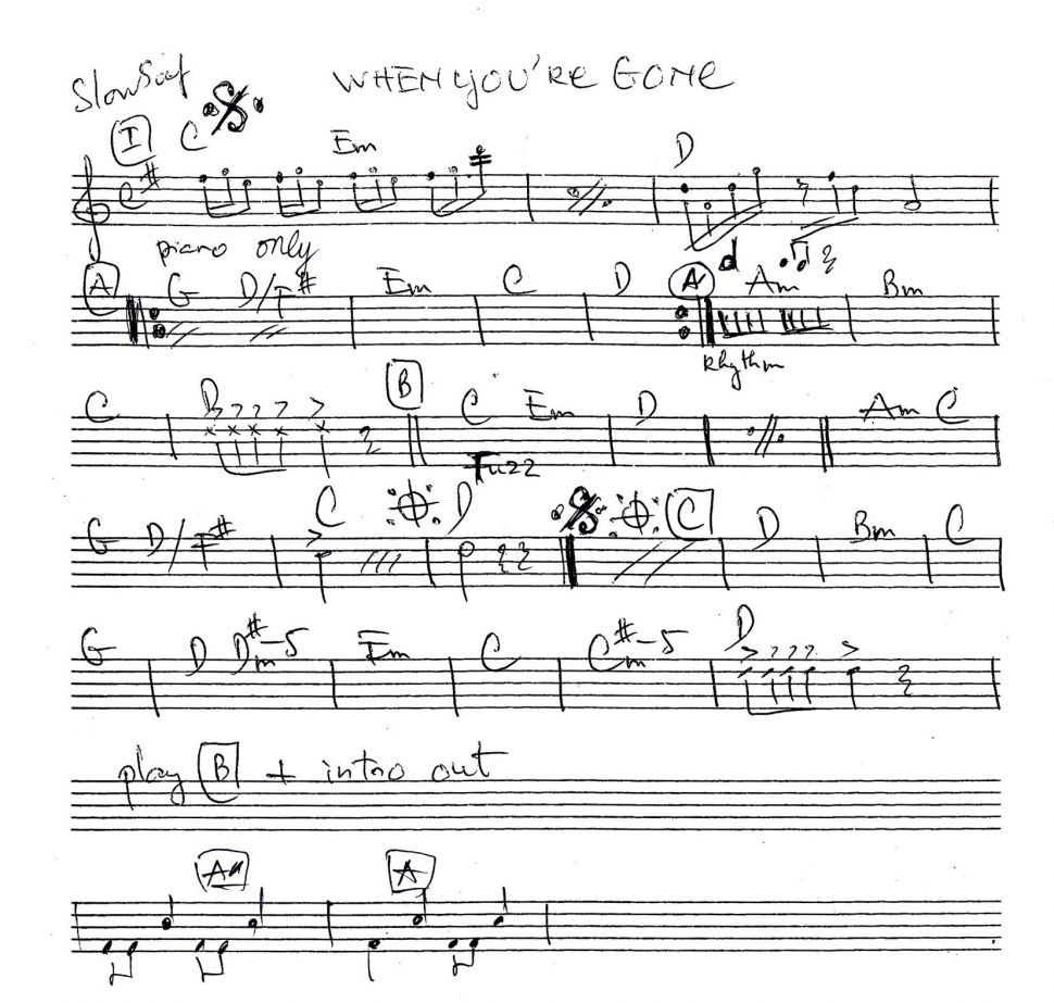 When You're Gone sheet