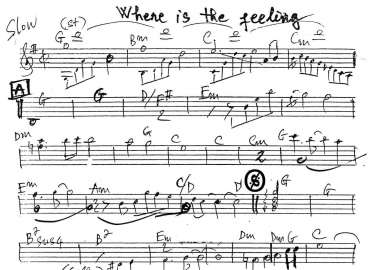 Where Is The Feeling sheet