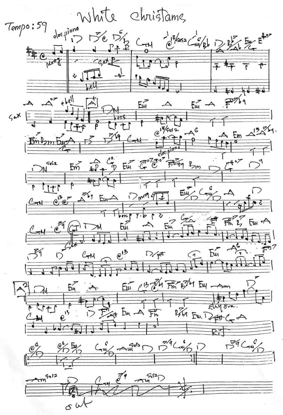 White Christams sheet