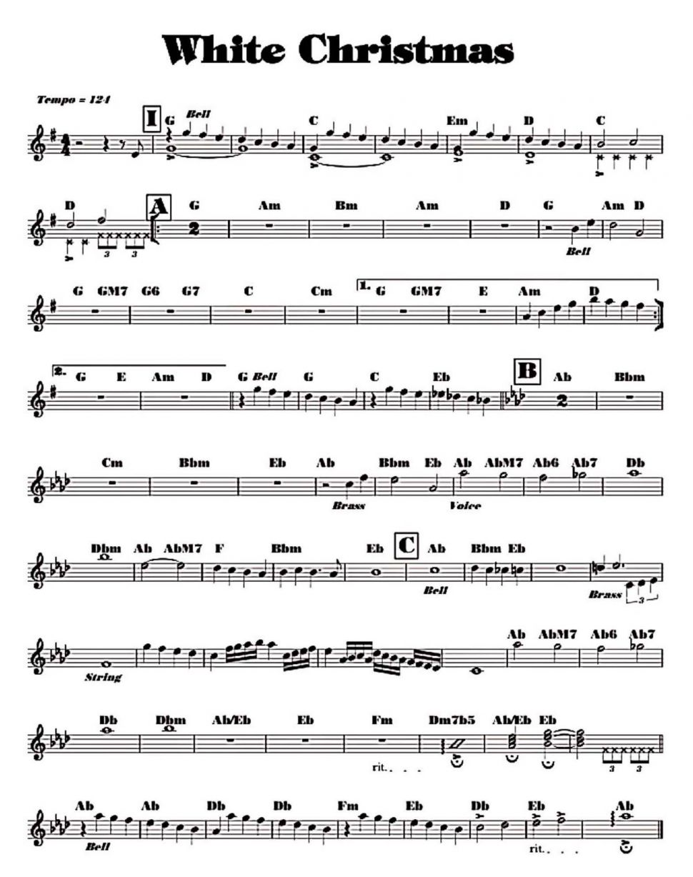 White Christmas sheet