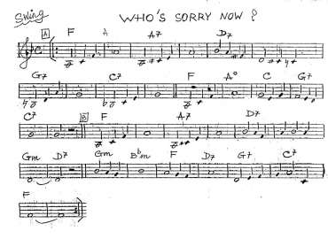 Who's Sorry Now? sheet