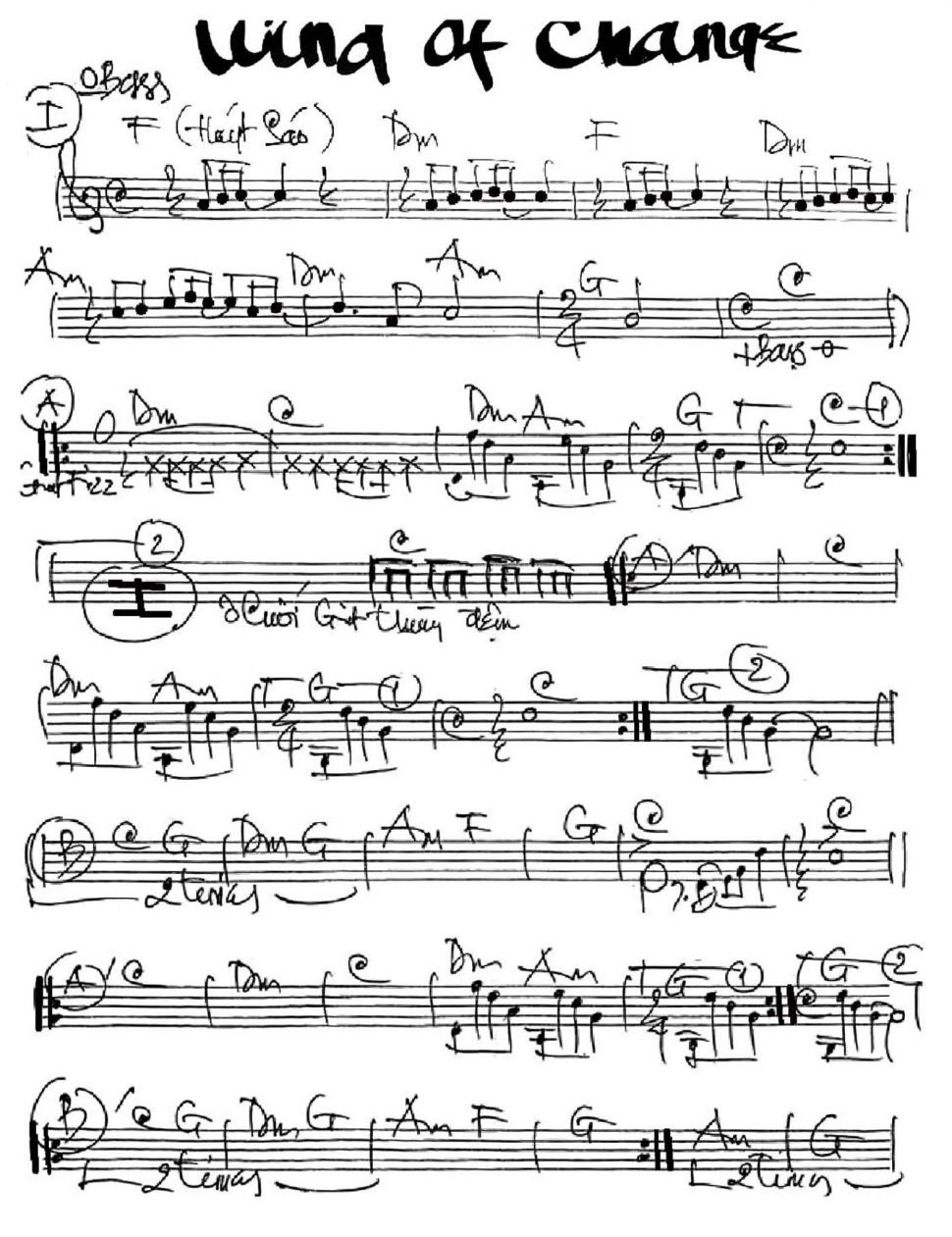 Wind Of Change sheet