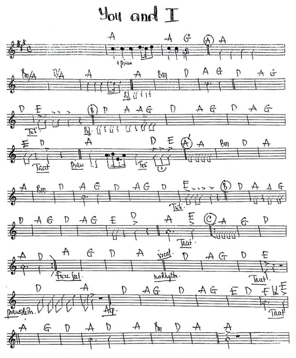 You and I sheet