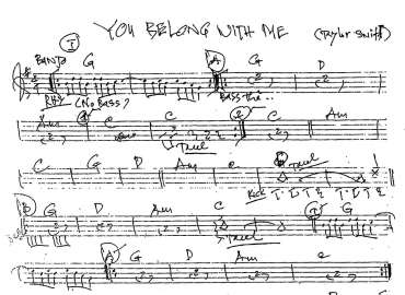 You belong vith me sheet