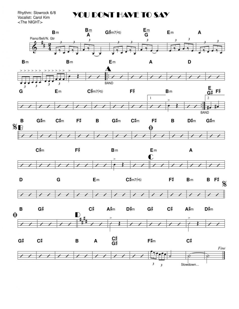 You dont have to say sheet