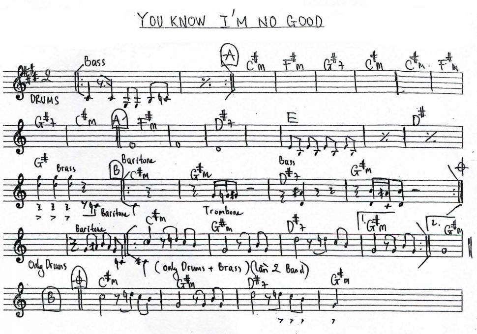 You know I'm no good sheet