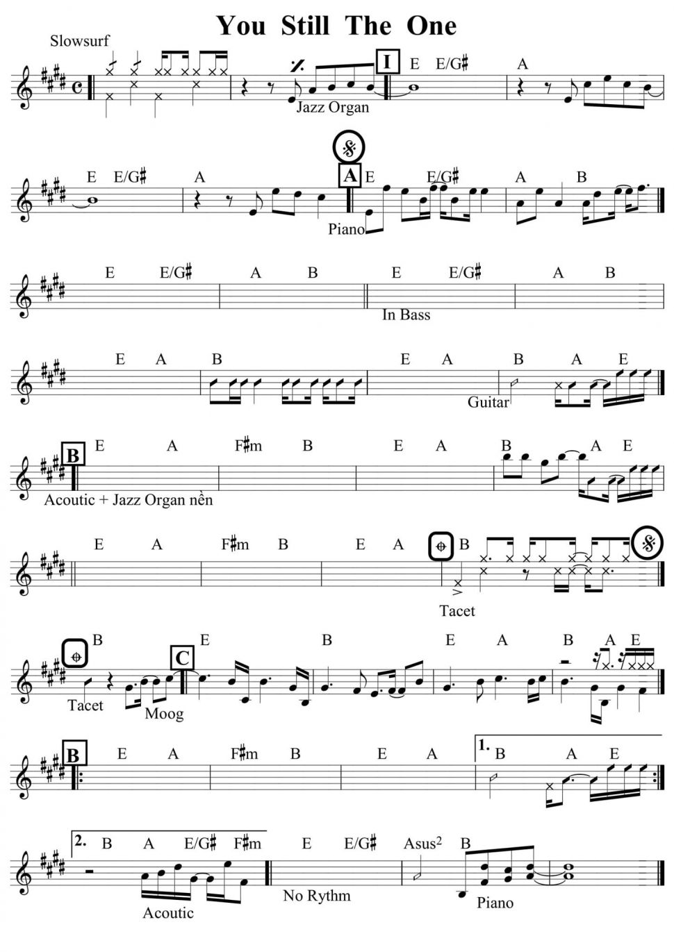 You still the one sheet