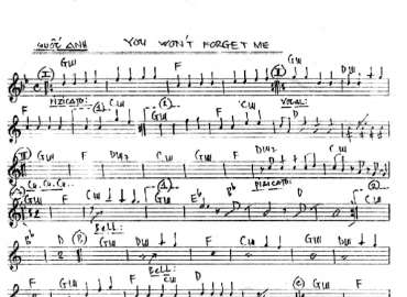 You won't forget me sheet