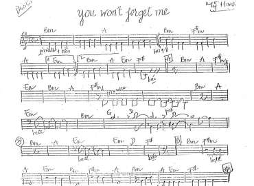 You won't forget me sheet