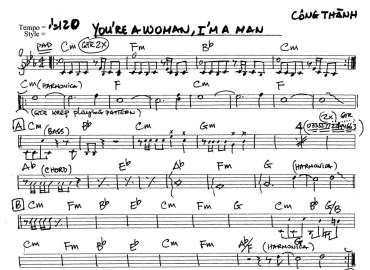 You're a woman - I'ma man sheet