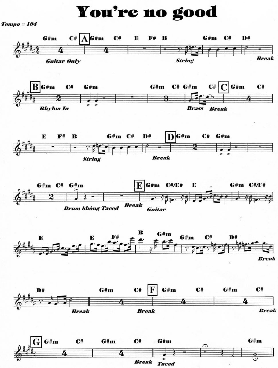 You're no good sheet