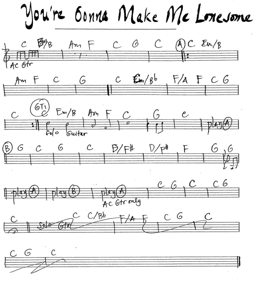 You're oonna make me lonevome sheet