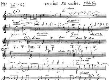 You're so vain sheet