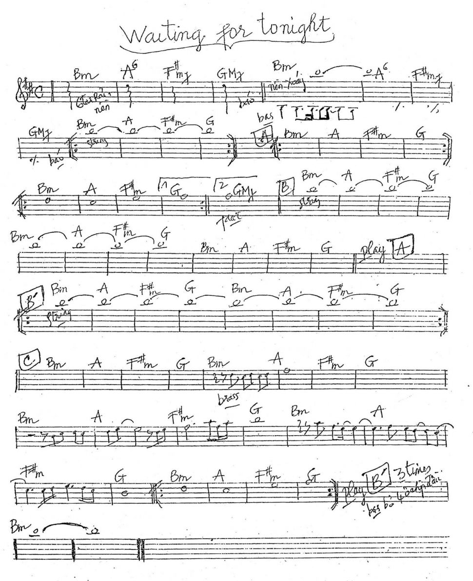 Waiting For Tonight sheet