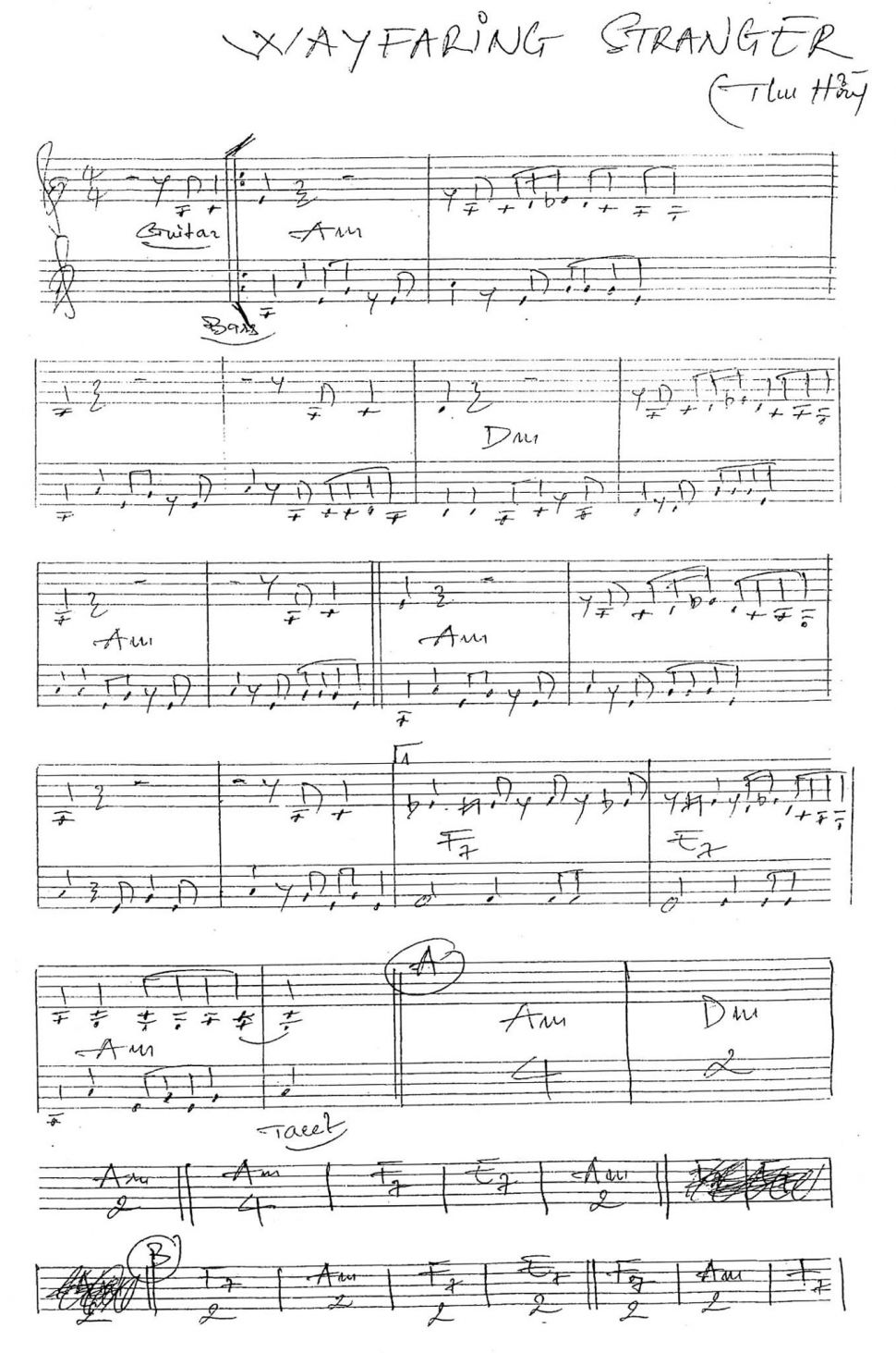 Way Faring Stranger sheet