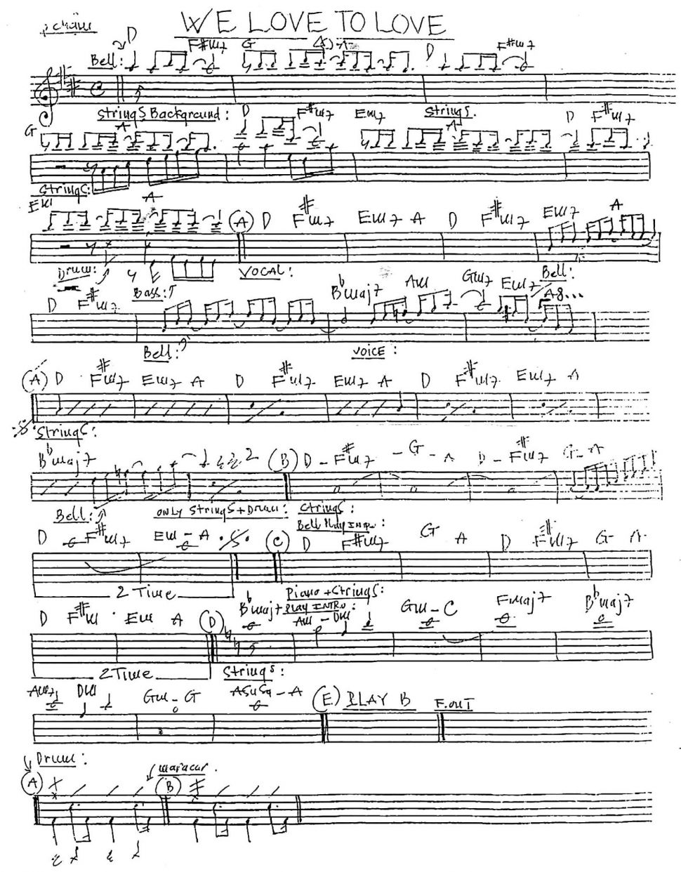 We Love To Love sheet