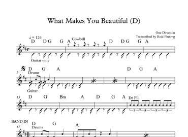 What Makes You Beautifull sheet