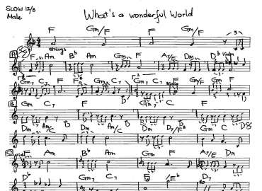 What's A Wonderful World sheet