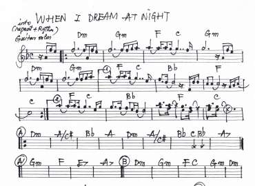 When I Dream At Night sheet
