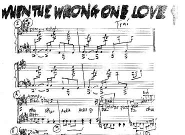 When The Wrong One Love sheet