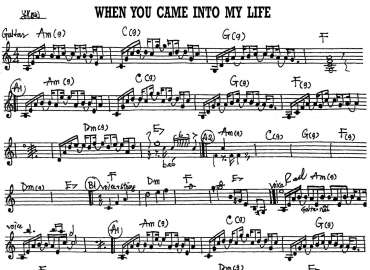When You Came Into My Life sheet